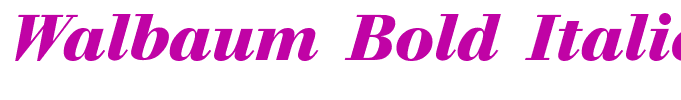 Walbaum Bold Italic